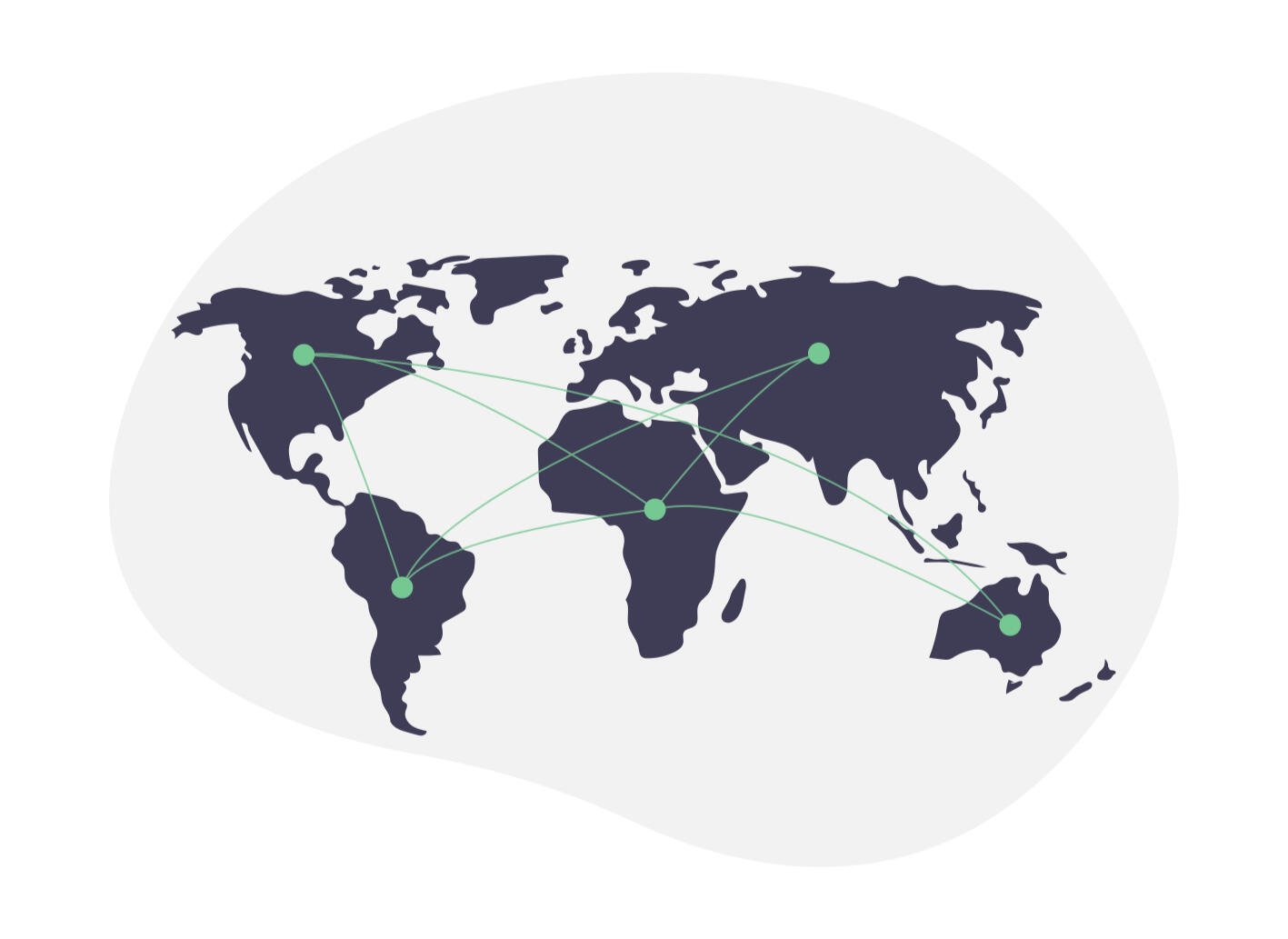 Interconnected world illustration